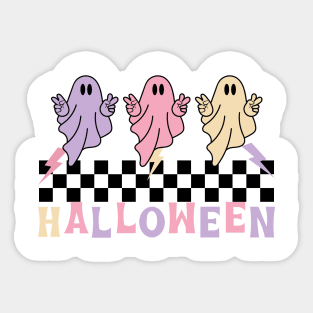 3 ghosts on Halloween Sticker